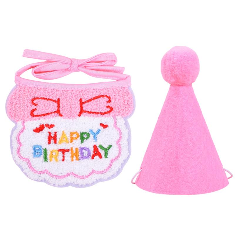 

Cute Pet Cat Dog Birthday Scarf Hat Set Cat Birthday Party Supplies Pet Scarf Birthday Hat Scarf Small Medium Pet Accessories