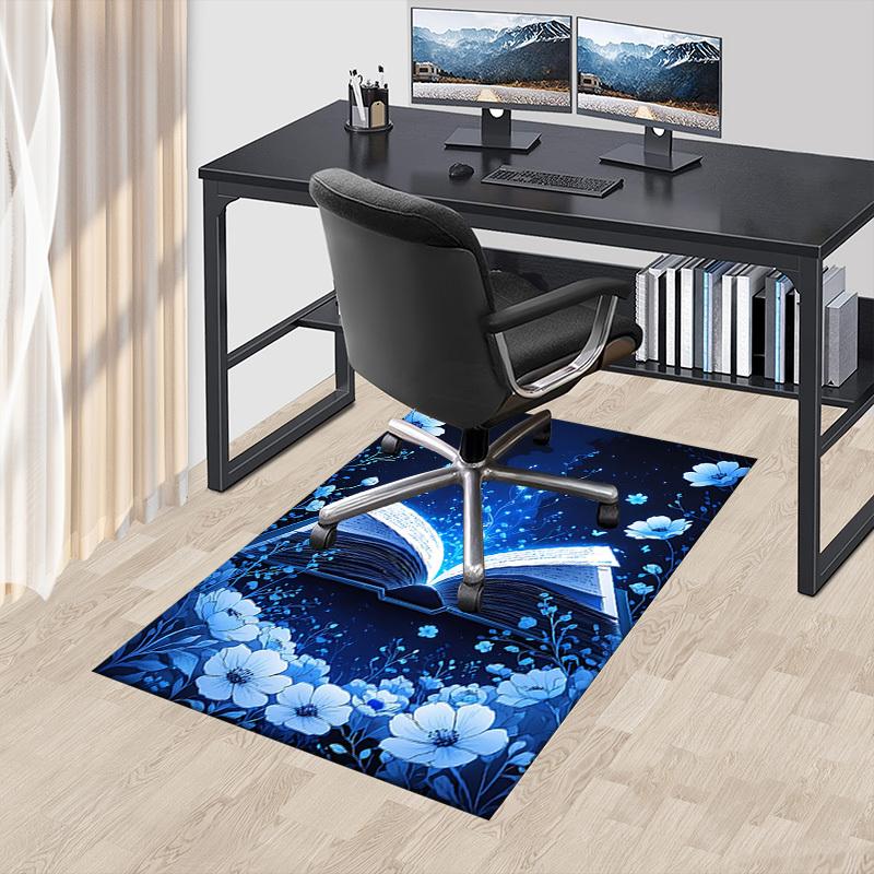 1PC Book, Flowers Carpet Office Rug Mat Home Decor Area Carpet Festival Gift Office Desk Chair Carpet Longlasting Material