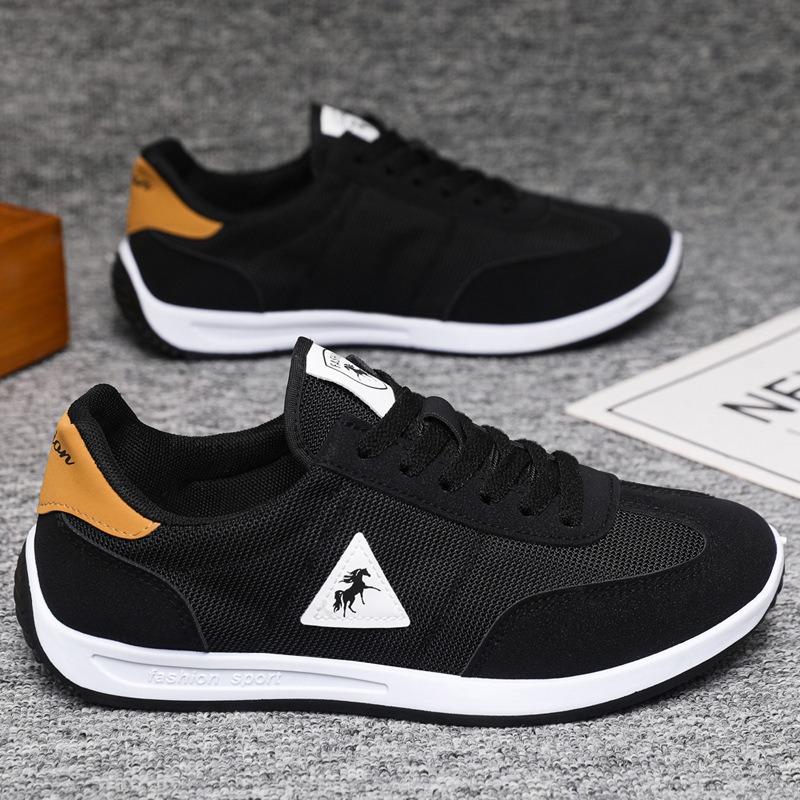 

Men s single shoes breathable sneakers new low-top thin soft-soled men s shoes one-pedal men s sneakers 44 чёрный