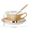 European Coffee Mug Set  Bone China Ceramic Tea set Marble stripe Luxury Gifts Porcelain Drinkware Tea cups Couple Cup Gift box
