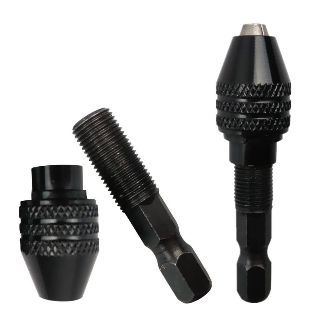 1//4 2 pi/èce 6.35mm Keyless Foret Mandrin hexagonale Mandrin sans cl/é Changement rapide adaptateur convertisseur serrage 0,3 ~ 6.5 mm