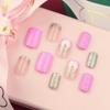 24 Pieces Simple Christmas Hat Wear Nail Silver Glitter Nail Art 3D Nail Patch