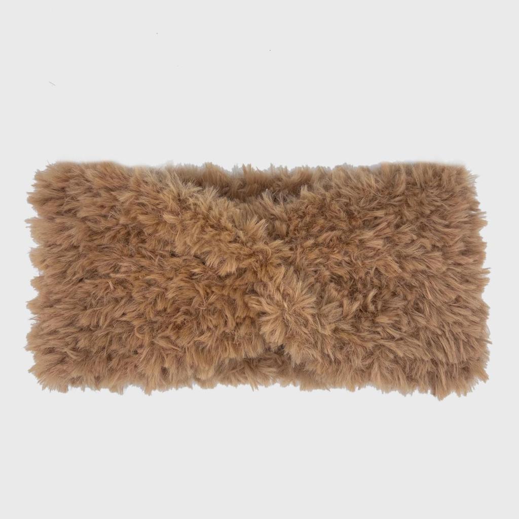 Women's Winter Plush Retro Elastic Headband with Earmuffs - Thick, Warm, Cold-Proof Fashion Accessory