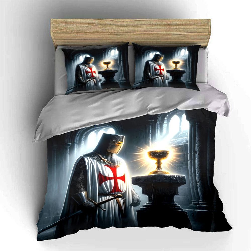 Knight Templar Costume Set Multiple Sizes Kid'S And Adults' Bedroom Exquisite 3Pc Bedding Set, Gift