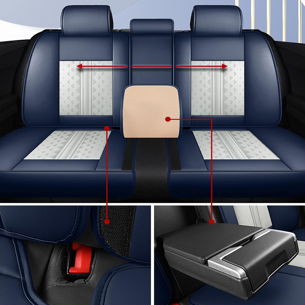 Car Seat Covers Full Set PU Leather,Fit For Mazda 3, 6, CX-5, CX-3, CX-9, CX-30, CX-50, CX-70,Car Seat Protector Front Back Seat