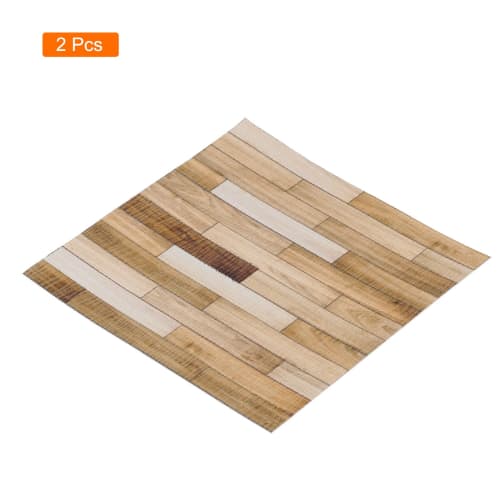 uxcell Dollhouse Flooring, 4 x 4" Brown Rectangles, Dollhouse Wallpaper and Flooring, Dollhouse Accessories, Set of 6