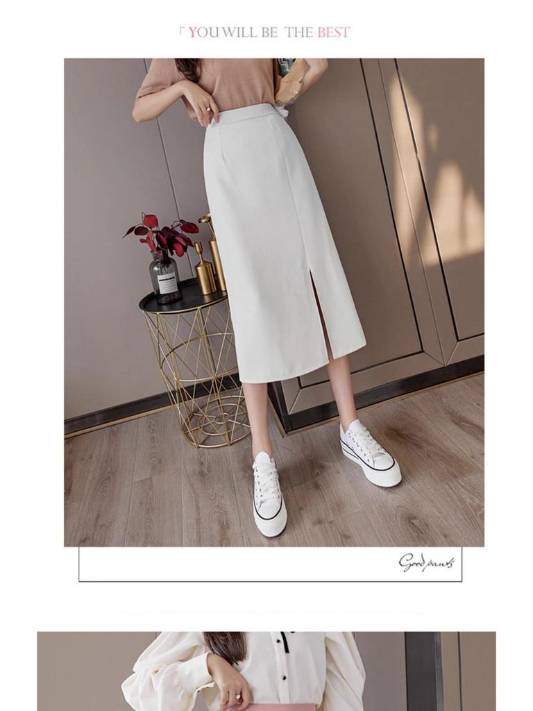 High-Waisted Slimming Midi Skirt for Women, 2024 Spring Collection, Plus Size Hip-Hugging Design, Curvy Fit