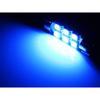 (2) Blue 6-SMD LED Bulbs For Car Interior Dome Lights, 1.72" Festoon 211-2 578