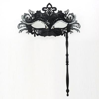 Party Phoenix Tail Flower Venetian Costume Mask Halloween Masquerade Mask with Holding Stick