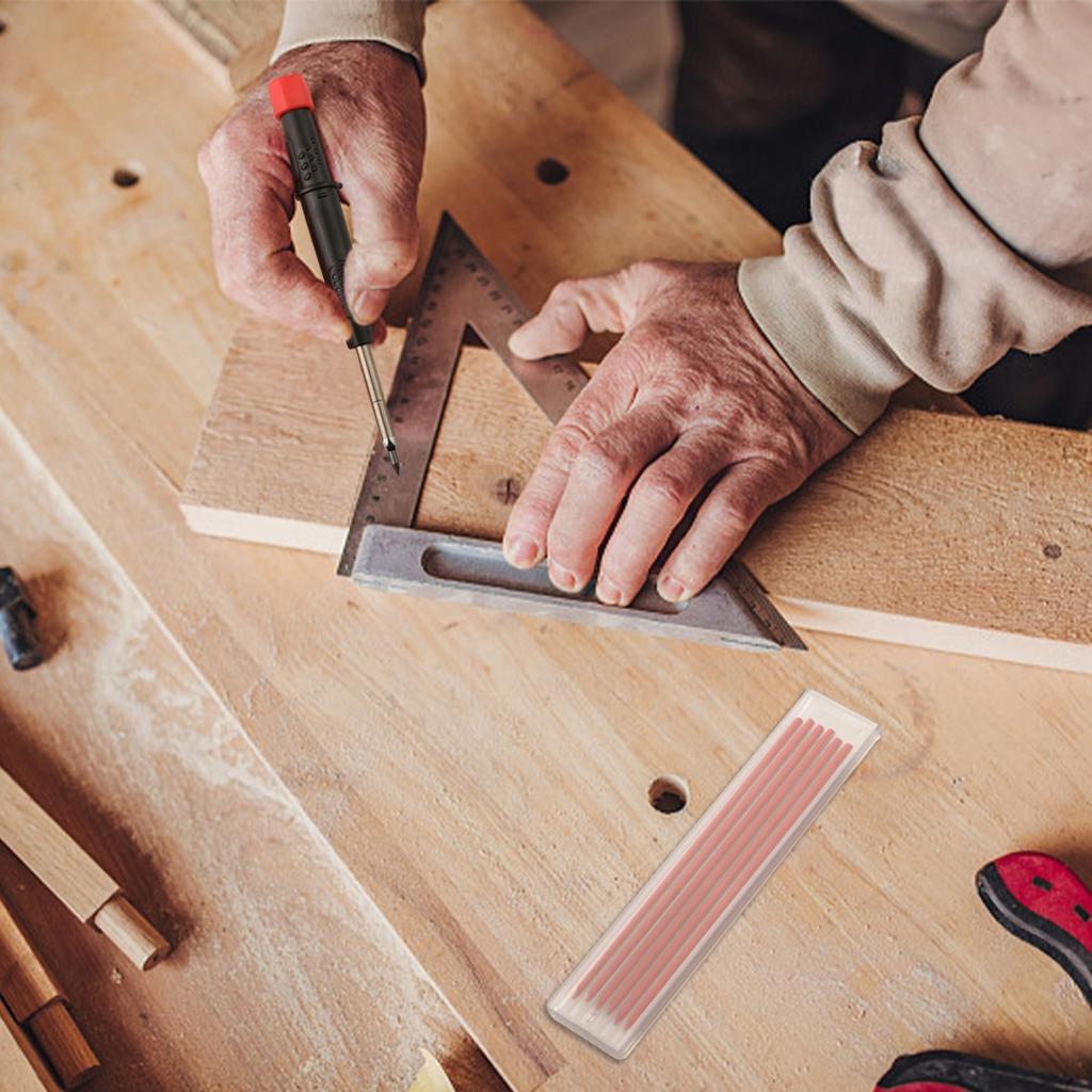 2 Druckbleistifte mit tiefem Loch (8 mm) für Holzbearbeitungs- und Zeichenprojekte