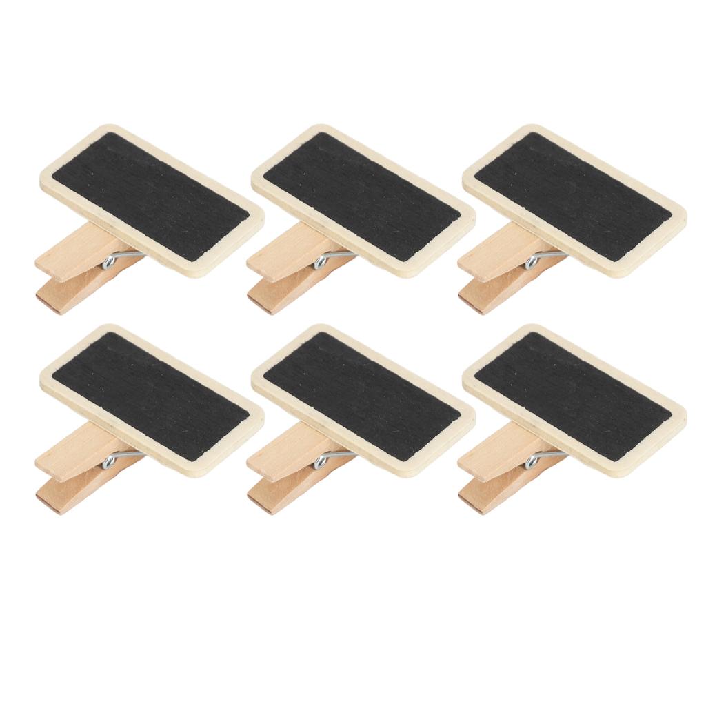 50pcs Miniature Chalkboard Signs with Clamp Reusable Event Decorations Wooden Miniature Blackboard for Weddings Birthday
