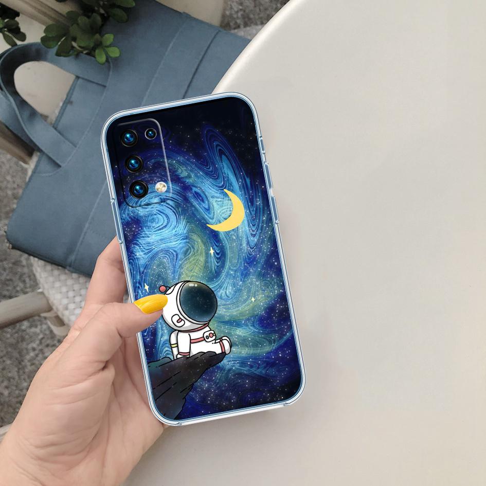 FM6 Astronaut Space Moon Phone Case for LG K22 K30 K40 K40S K41 K42 K50 K50S K51 K51S K52 K61 K62 K71 K92 Q60 Q61 V40 V50 V60