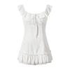 White dress short female summer beautiful pinched waist first love white skirt summer beautiful super beautiful small foreign dress