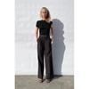 Slim Looking High Waist Loose Drape Texture Mop Trousers