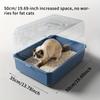 Large Size Cat Litter Box Full Enclosure Odor Control Splash Proof Portable Cat Toilet Cat Poop Pan with Cat Sand Spoon Included