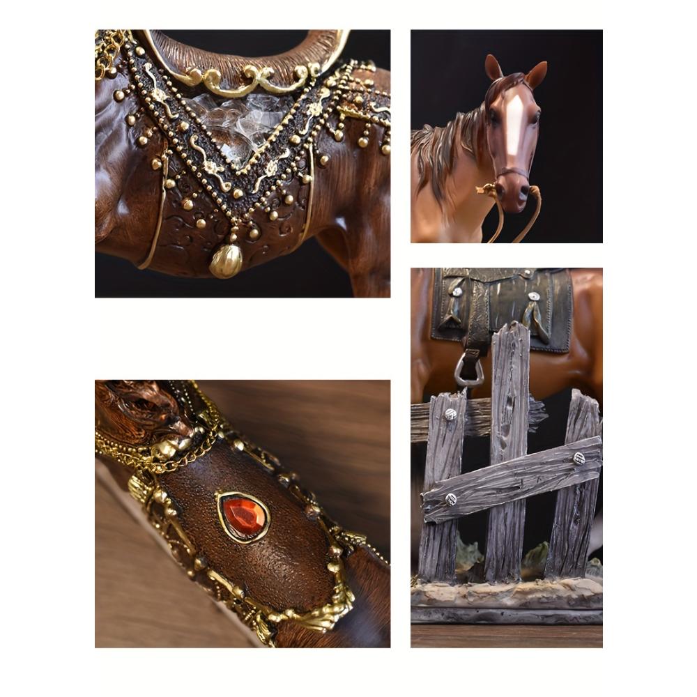 Statua Ornamento Cavallo in Resina Moderna Creativa, Scultura Animale Simulazione, Decorazione per la Casa per Soggiorno Ufficio, Regalo per Laurea Vacanze per Amici