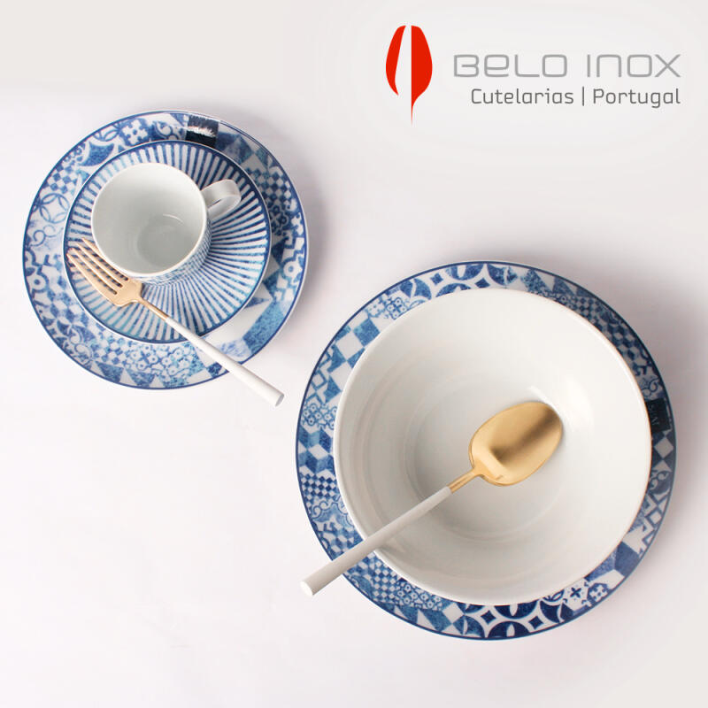 [belo inox] Neo White Gold Teaspoon Gift Set 4P