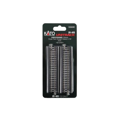 KATO N Gauge Single Track Elevated Straight Line 124mm 2 Pieces 20-420 Railway Model Supplies