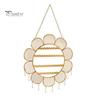 Multi-functional Jewelry Display Rack Earrings Stand with Metal Chain Flower Shape Grid Design Large Hooks Holder Capacity Wall Decoration Hanging