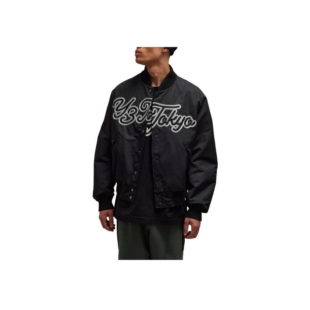 Y-3 Letter Stand Collar Zip Long Sleeve Jacket Unisex Jacket Black IQ2142