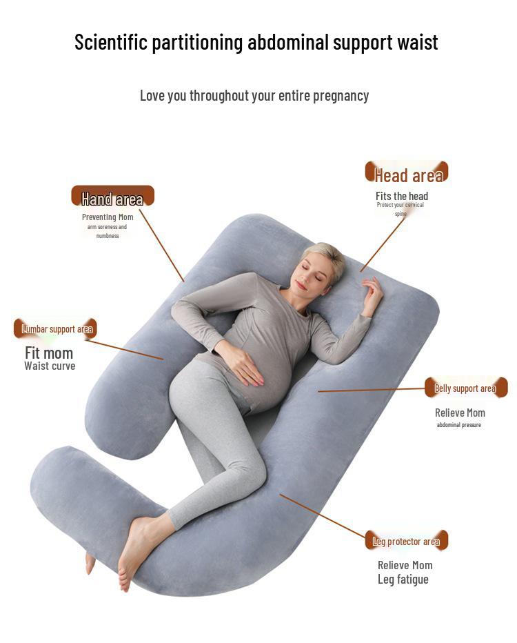 Wow Detachable G-shaped Pregnancy Pillow with Lumbar Support for Side Sleeping