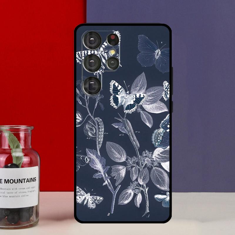 Butterfly Flower Funda Case For Samsung Galaxy S25 Ultra S9 S10 S20 S21 S22 Plus S23 FE S24 Ultra Phone Cover