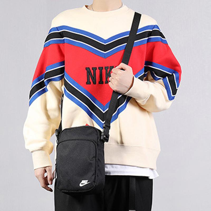 Nike Heritage Polyester Shoulder Bag, Crossbody Bag Regular Unisex Black Casual BA5898-010