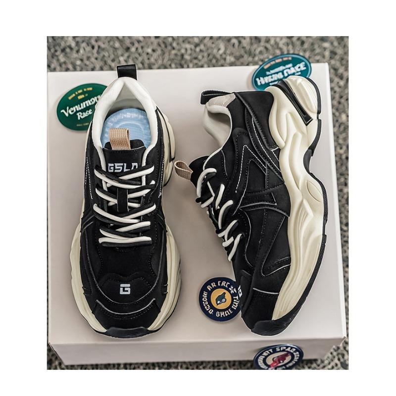 Mens Comfortable Soft Sole Thick Bottom Height Increasing Casual Chunky Sports Sneakers