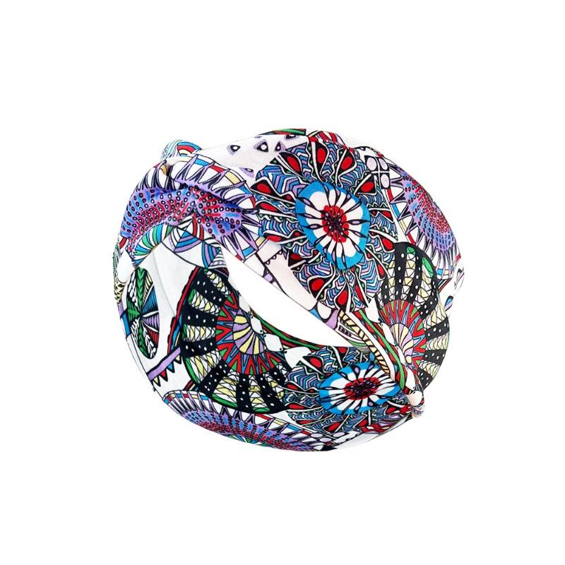Printed Headband Sports Sweat Absorbing Elastic Tied Headband Multi-color Women Hair Bands Spot Wholesale