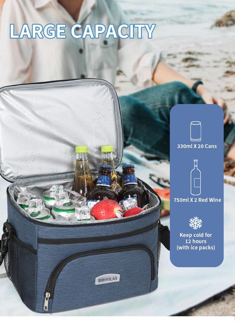 Waterproof Insulated Picnic Backpack - Large Capacity, Fresh-Keeping & Portable Lunch Box Bag