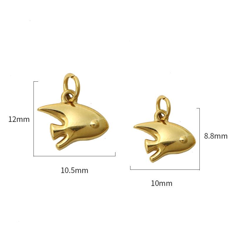Personalized Diy Electroplated Stainless Steel Marine Life Pendant, Gold, Starfish Diy Handmade Necklace Jewelry Accessories