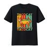 Retro Vintage Lustige Taco Katze Cartoon Druck Lässiges T-Shirt Vintage Bequem Herren Weiches Oberteil Für Den Alltag