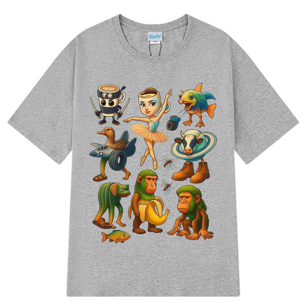 Italian Brainrot Funny Meme Graphic T-shirt Tralalero Tralala Tung Tung Tung Sahur Ballerina Capuchina Brr Brr Patapim T Shirts