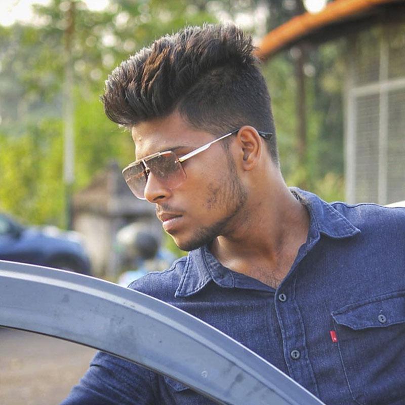 Fashion Frameless Cool Men Driving Glasses Goggle Summer Gradient Sunglasses Vintage Pilot Sun Glasses Punk