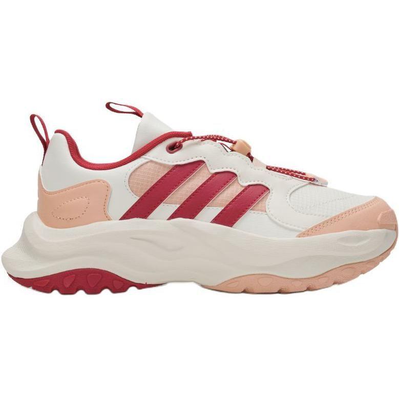 Adidas Comfortable And Trendy Slip Resistant Abrasion Resistant Low top Kids Lifestyle Shoes White/Pink Kids' JR3336