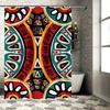 Colorful Mandala Shower CurtainUnique Artistic Design for Bathroom Decorations Blue Green Red Yellow White Bath Linens Polyester
