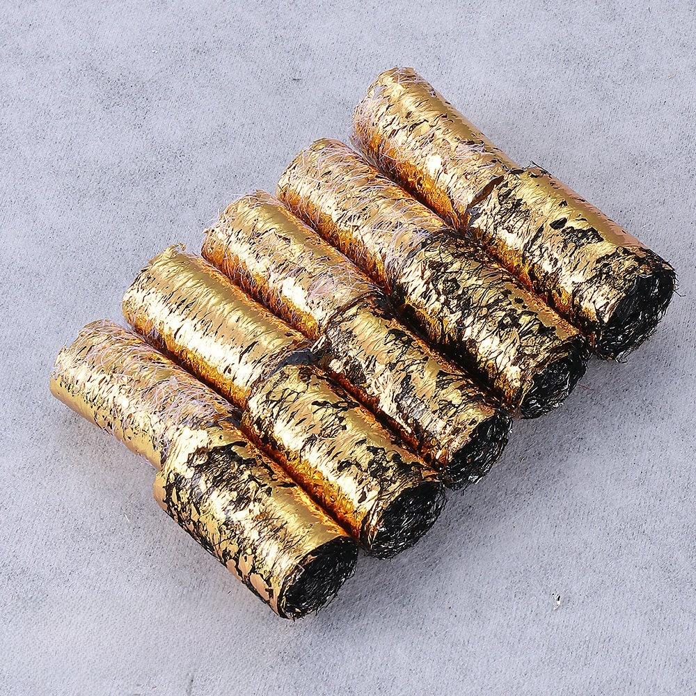 10 Rollen/Box Nagelsticker Decals 3D Gold Silber Aluminiumfolien Papier Floral Chamäleon Nail Art Dekorationen für Maniküre Dekoration