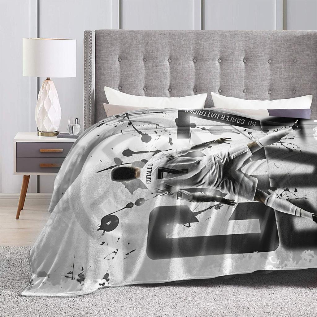 CR7 Voetbal Gebreide Dekens Flanellen Plaid Deken Slaapkamer Sofa Decoratie Lichtgewicht Bedsprei,