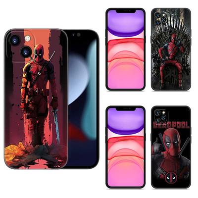 Cool pouzdro na telefon Deadpool pro Apple iPhone 12 13 Mini 11 14 15 Pro Max 7 8 Plus X XR XS SE 2020 2022 Černé silikonové pouzdro