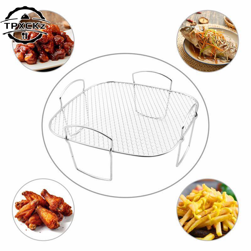 Multifunctional Roasting Rack Airfryer Dehydrator BBQ Rack Steamer Roasting Cooking Tools Air Fryer Accessories Stainless Steel