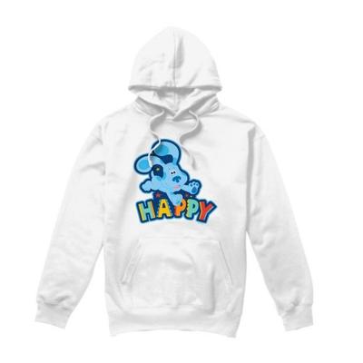 Wskazówki Blue i Ty! Męska bluza z kapturem Happy Puppy