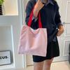 2025 Plaid Canvas Shoulder Bag - Large Capacity, Color Block, Autumn Casual Trend