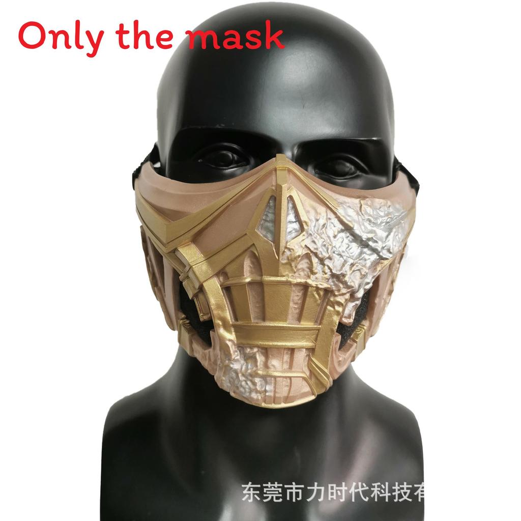 

Латексная полумаска Скорпиона из Mortal Kombat для Хэллоуина и косплея Scorpion Rough