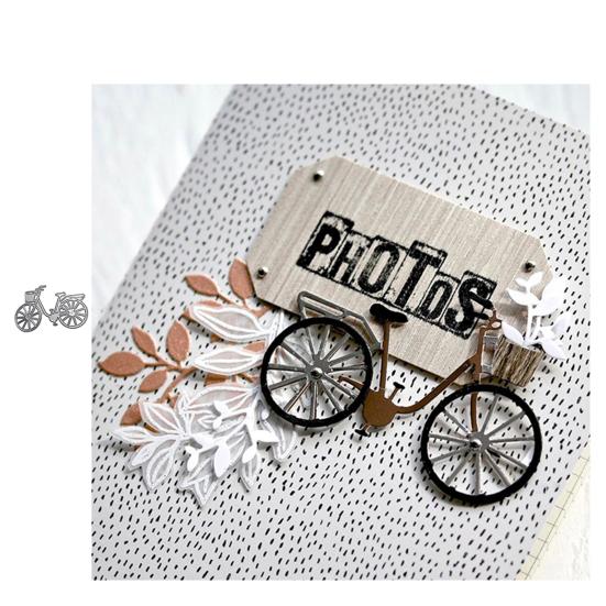 Bike Shape Cutting Die DIY Scrapbook Stencil Mold Paper Embossing Tool for Greeting Card