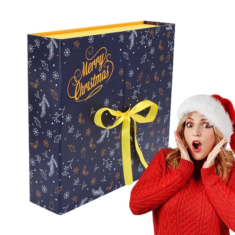 Christmas Fillable Empty Cardboard Number Wrap Boxes 24 Days Christmas Countdown Calendar Holiday Empty Gift Boxes For Kids