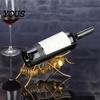 Ant Shaped Wine Holder Metal Rack, Freestanding Bottle Holder,Stable Retro Solid Stand Art Ornament Red Stand, for Home Kitchen Bar Decor Eye-catching