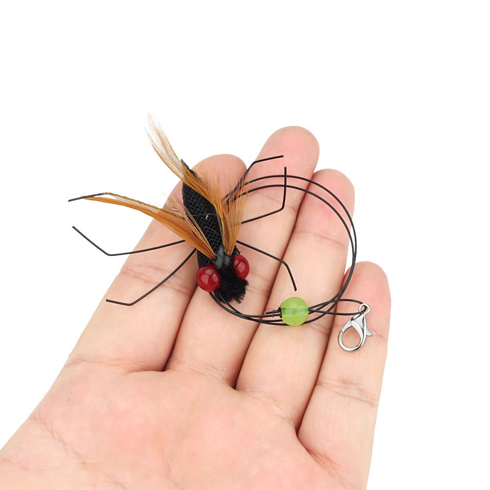 5pcs Simulation Small Flying Insects Replacement Accessories for Cat Teasers Toys Kitten Feather Toys Pet Supplies