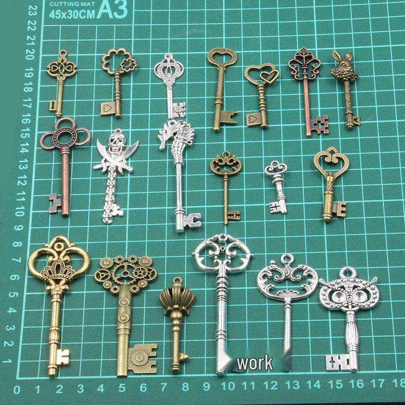 10 Farben DIY Steampunk Schlüsselanhänger Charms – Zufällig 30g, 50g, 100g Legierungs-Schmuckzubehör