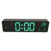 Digital Alarm Clock 10in 12/24H Temperature Display Battery Powered Quiet Green Backlit LED Clock