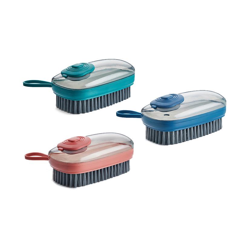 Automatic Liquid Dispensing Multifunctional Cleaning Brush for Clothes and Shoes – Soft Bristle Household Laundry Tool